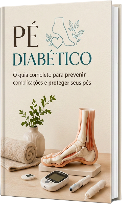 Mockup do e-book Cuidados com o Pé Diabético